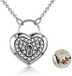 Locket Necklace 925 Sterling Silver Heart Lock and Key Jewelry that Holds Pictures