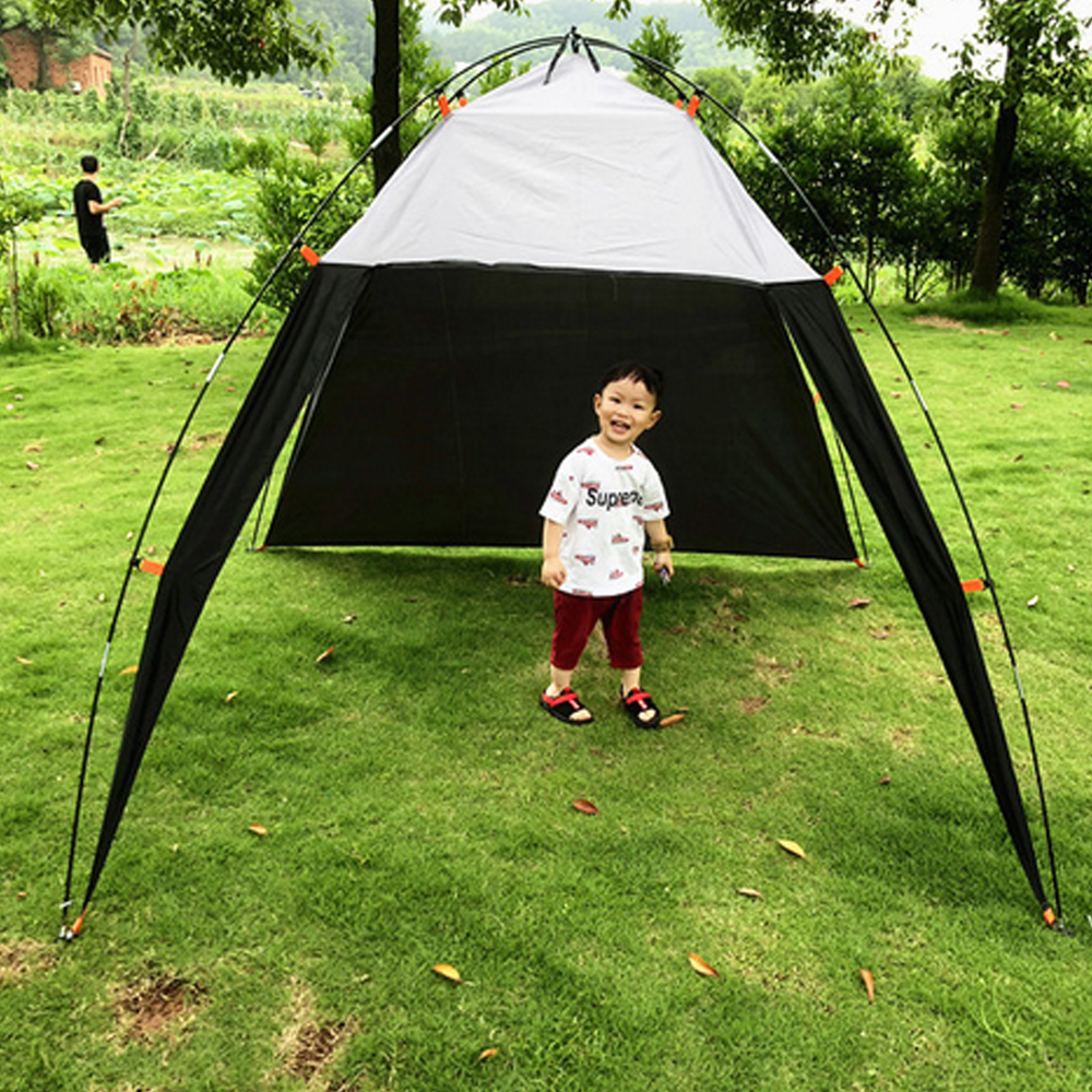 5-8 People Outdoor Beach Triangle Tent Waterproof Sun Shade Canopy Shelter Camping Hiking - Minihomy