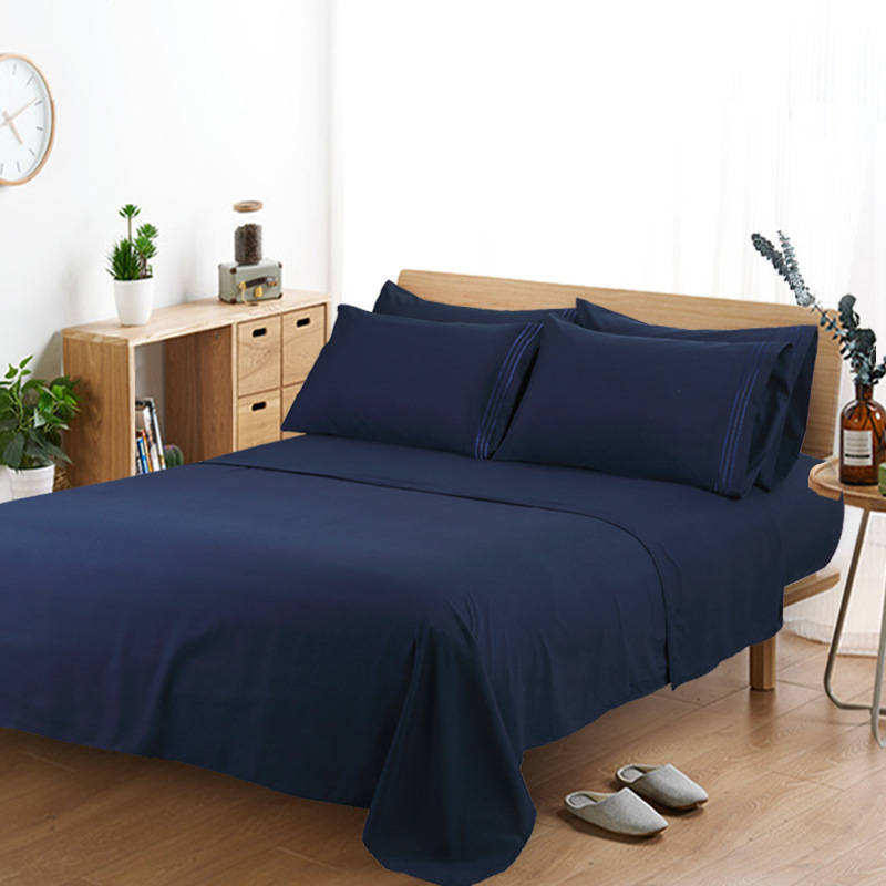 Four-piece Set Of Plain Bedclothes Sheets And Bedding