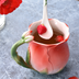 Flower Ceramic Coffee Cup Flower Tea Rose Mug