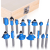 15PCS Tungsten Carbide Router Bit Set 1/4In For Woodworking