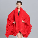 Winter Thick Shawl Imitation Fur Long Collar