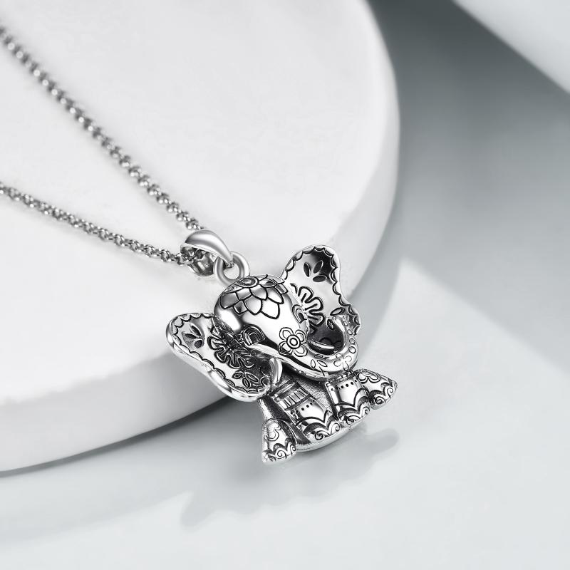 Sterling Silver Elephant Pendant Necklaces Lucky African Animal for Women Men Boy Girl