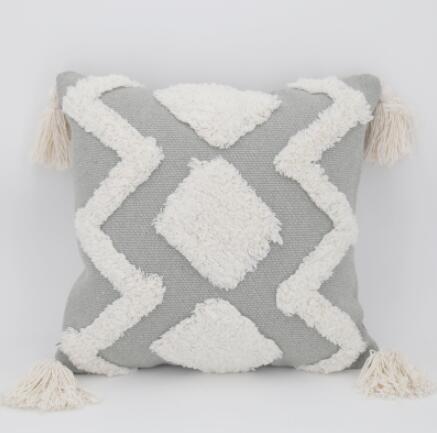 Cushion Shell Canvas Throw Pillow Tufted Pillowcase - Minihomy