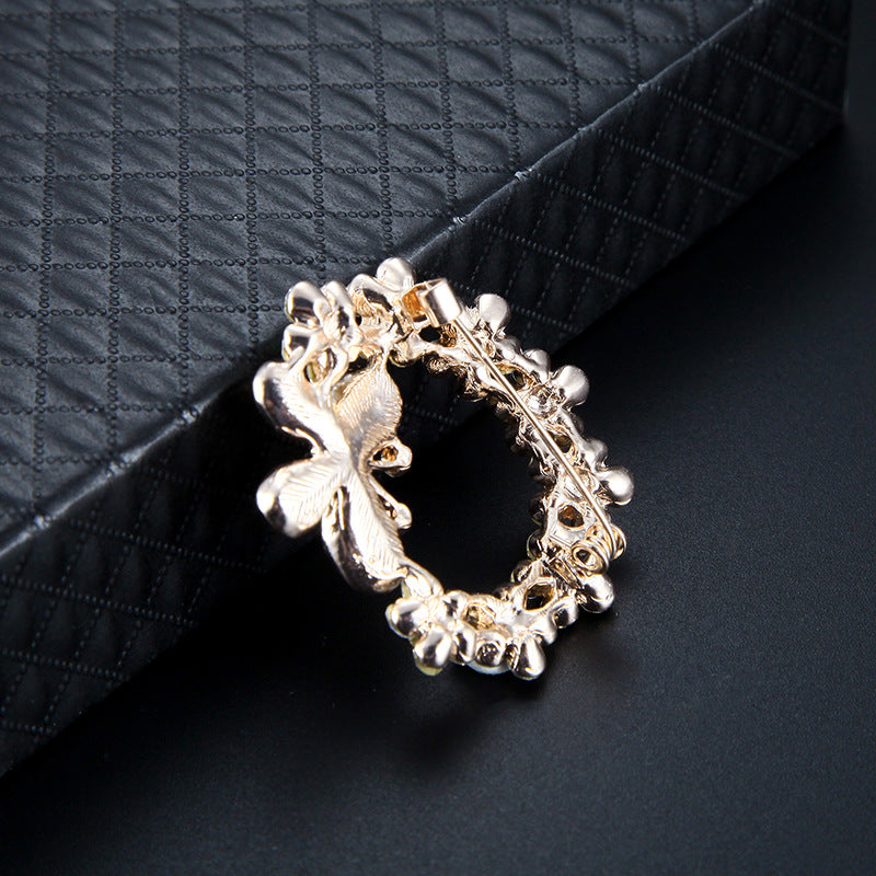 Butterfly Alloy Diamond Brooch - Minihomy