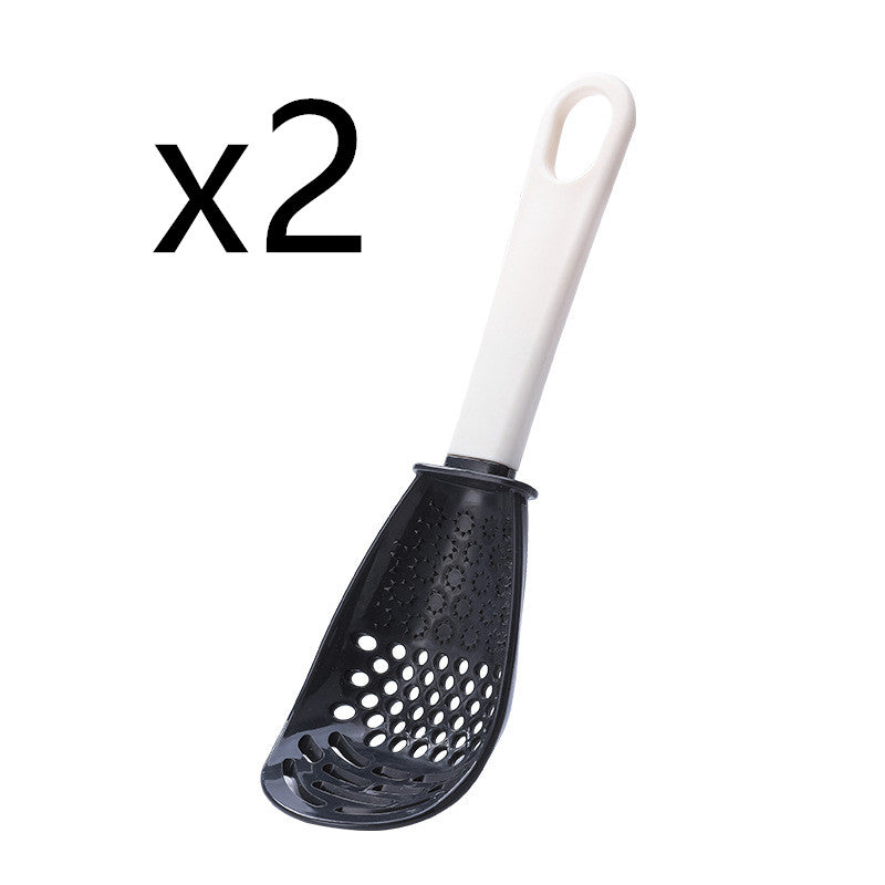 Multifunctional grinding crushing colander and draining spoon - Minihomy