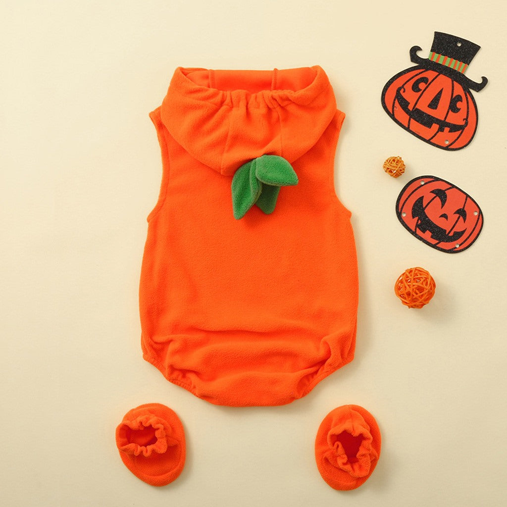 Baby Clothes Halloween Costume - Pumpkin Cosplay Jumpsuit