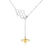 Bee Necklace 925 Sterling Silver Gold Plated Geometric Necklace