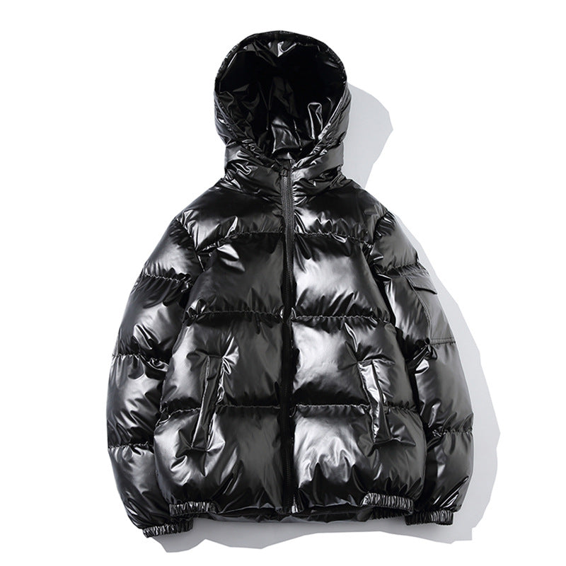Winter Men's Coat Windbreaker plus size Men's Warm Parka Shiny Casual Jacket