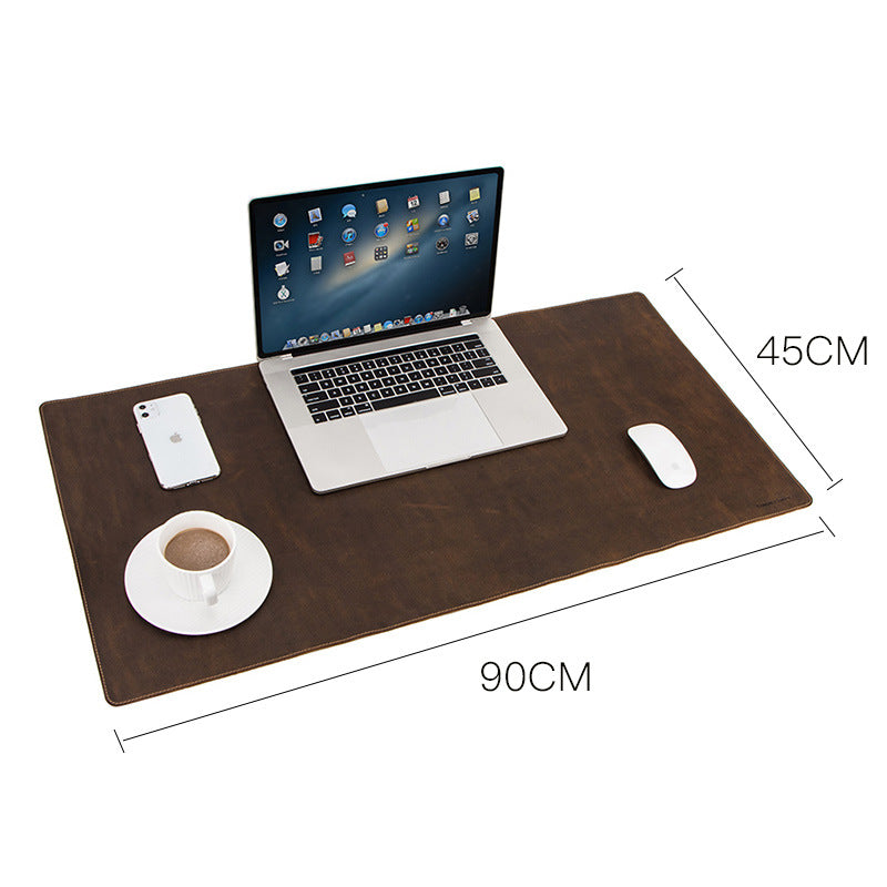 Extra large non-slip computer desk leather pad