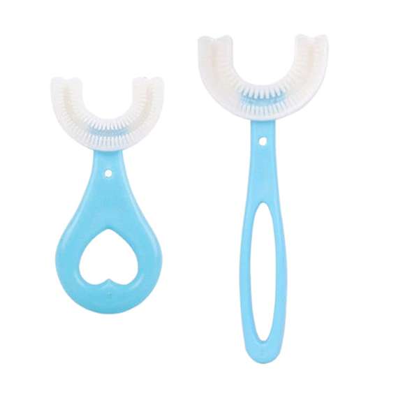 Children's U-shaped Food Grade Soft Rubber Toothbrush - Minihomy