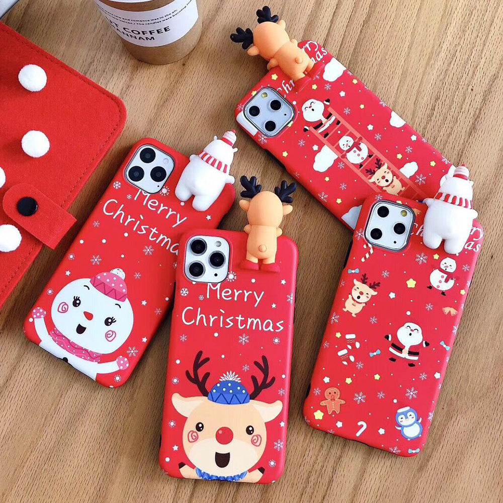 Cute 3D Cartoon Christmas Phone Case