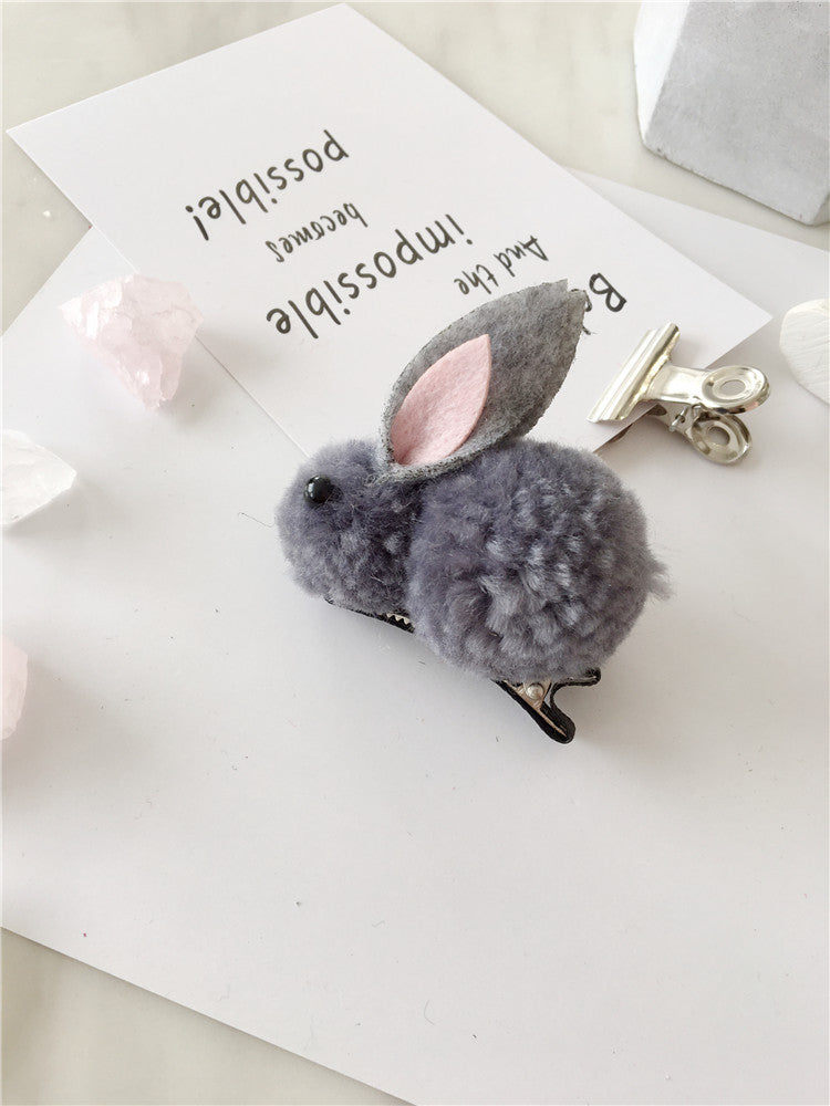 Hair ball rabbit hair ring