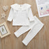 Baby Girls Solid Tracksuit Cotton Children Clothing Set - Minihomy