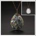 Natural color shellfish abalone shell winding necklace - Minihomy