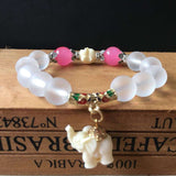 Crystal Elephant Charm Bracelet bead Cultural Bracelet Jewelry