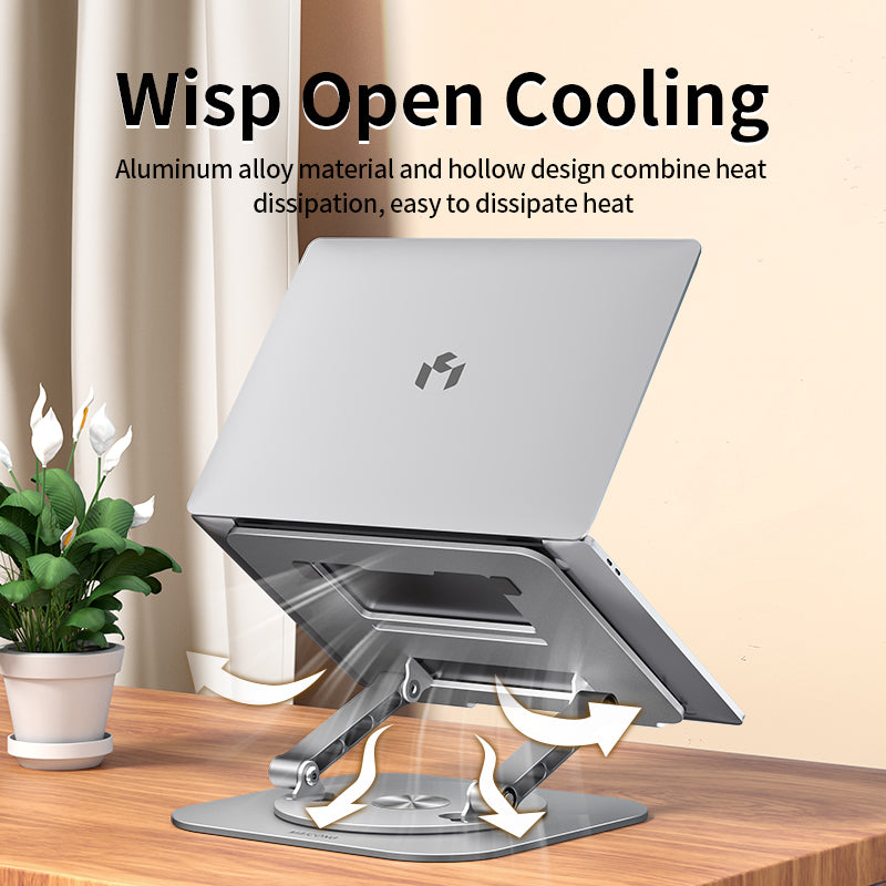 LS652 Double Pole Support Infinite Rotating Notebook Stand - Minihomy