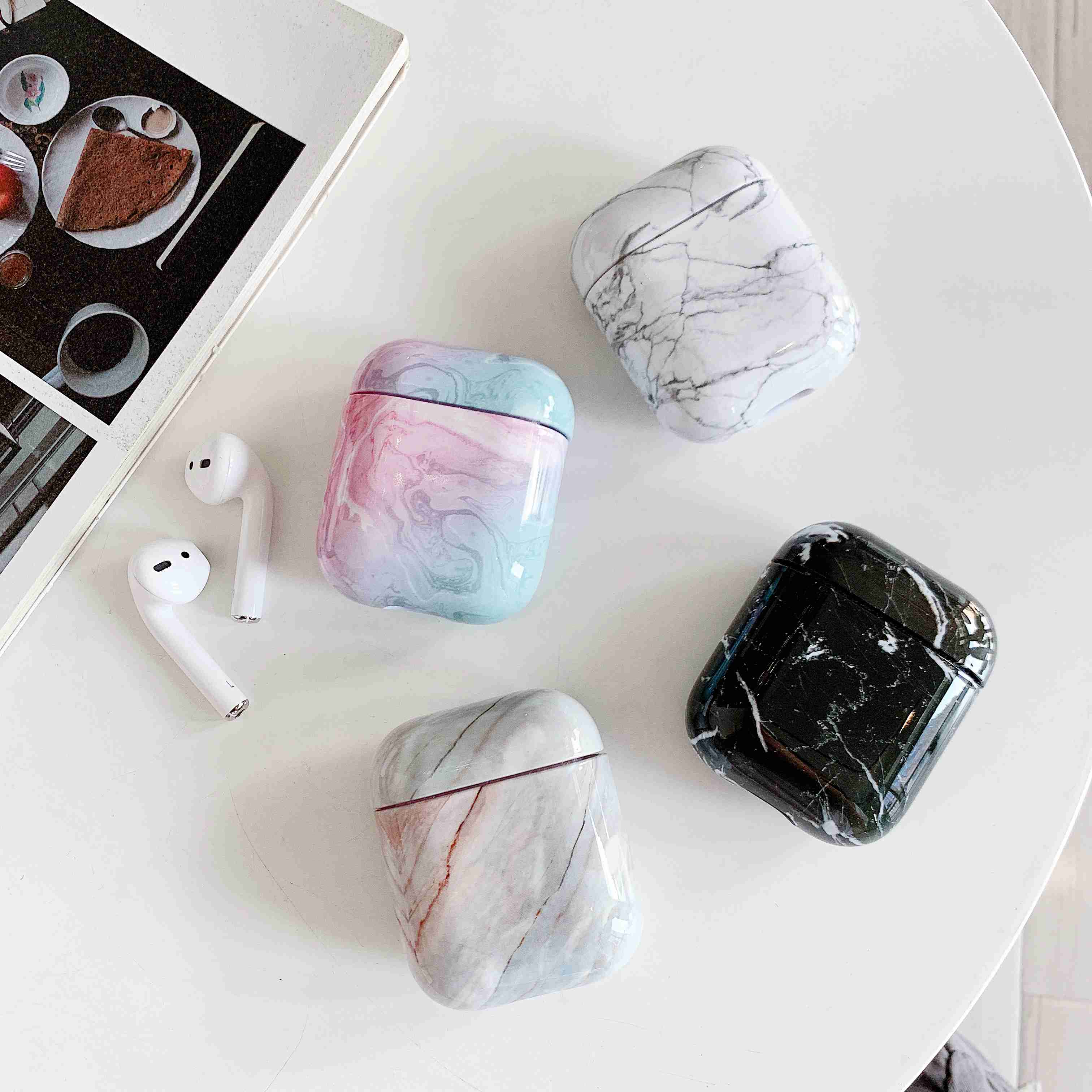 Compatible with Apple Marbled earphone case - Minihomy