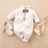 Gentleman's Baby Clothes Long-sleeved One-piece