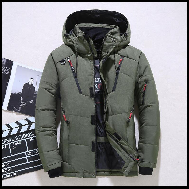 Men's Warm Hooded Thick Puffer Jacket Coat - Minihomy