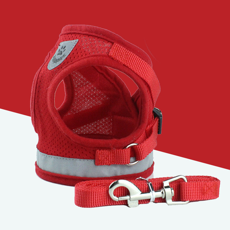 Pet Leash Breathable Mesh Chest Back - Minihomy