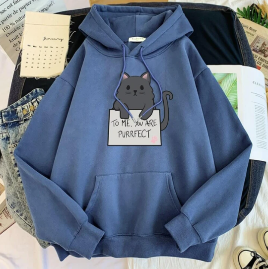 Girls Blank Solid Color Hoodie Sweater