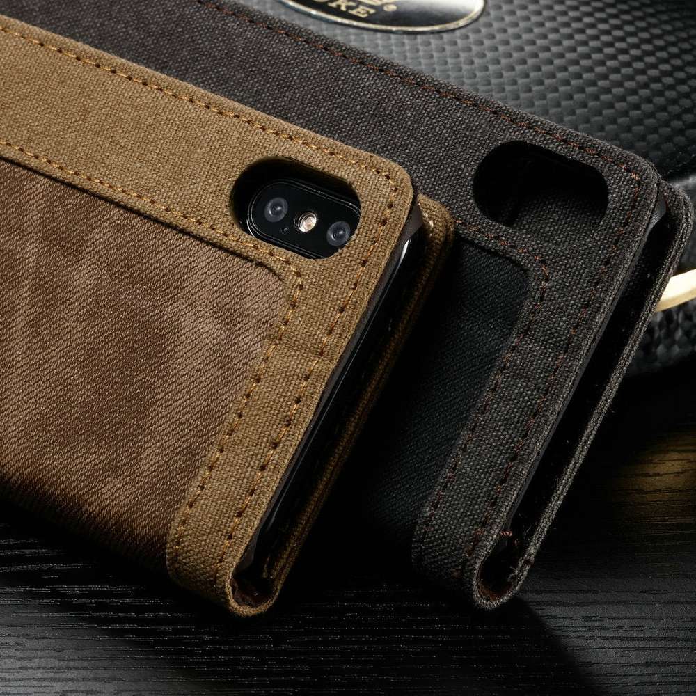 Canvas material  leather Phone case - Minihomy