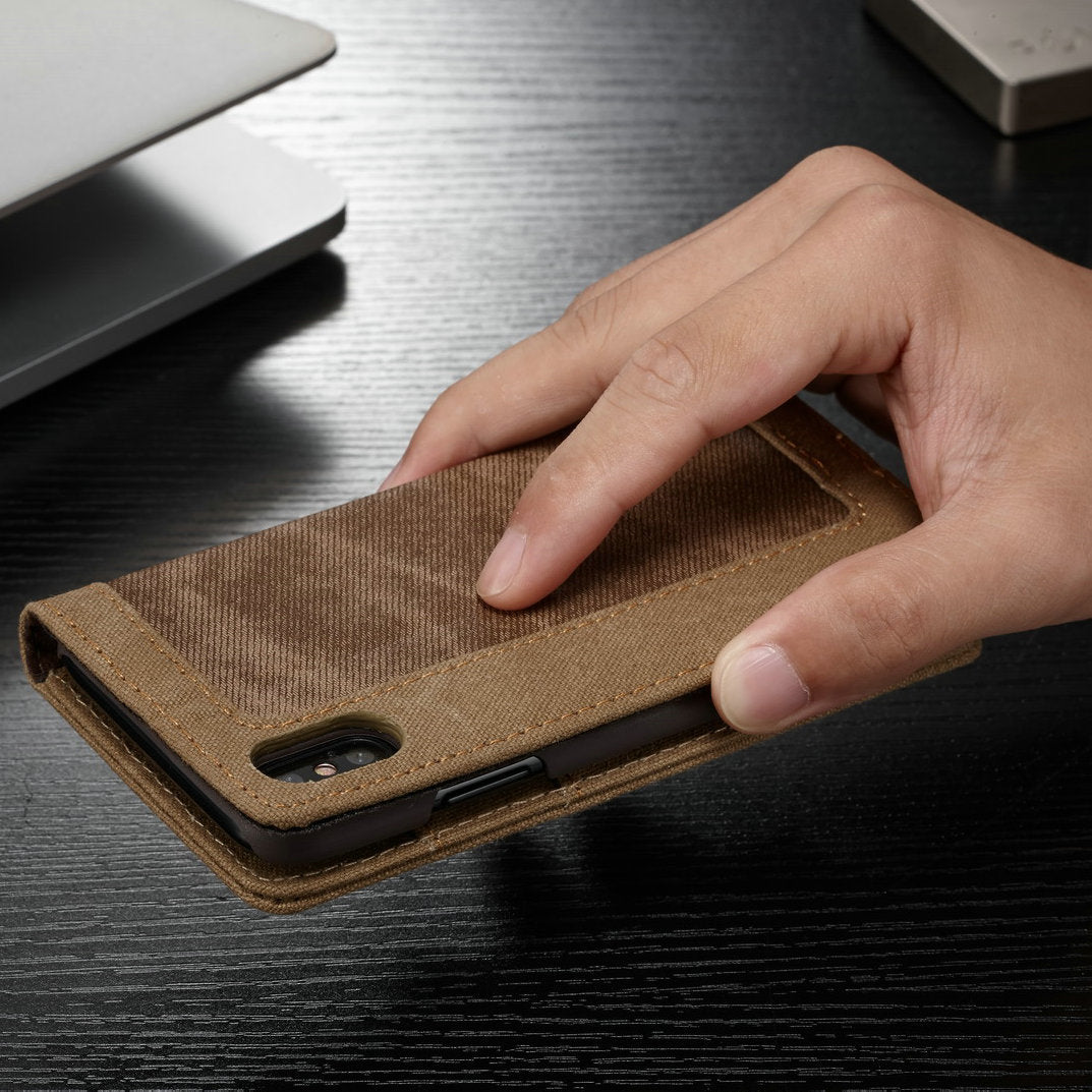 Canvas material  leather Phone case