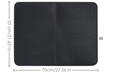 Small Medium Large Waterproof Cat Litter Mat Pad Black Cats Litter Trapper Double Layer Nonslip EVA Protect Floor Feeding Mats - Minihomy