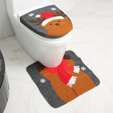 Merry Christmas Bathroom Curtain Santa Claus Toilet Seat Christmas Decorations - Minihomy