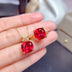 Fine Red Corundum Suit Female Ring Pendant - Minihomy