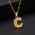 26 letters gold-plated pendant necklace - Minihomy