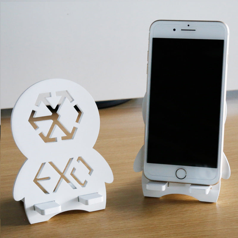 Folding mobile phone holder