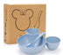 Wheat Straw Children's Bowl Cartoon Wheat Chopsticks Fork Spoon Fruit Dish Mickey's Bowl, Lovely Gift Set - Minihomy