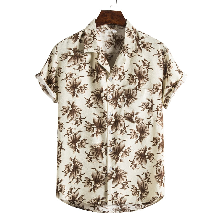 Men Short sleeved beach shirts men - Minihomy