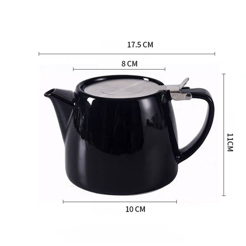 Large-capacity High-temperature-resistant Ceramic Teapot With Lid