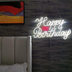 Happy Birthday Neon Holiday Party Decoration