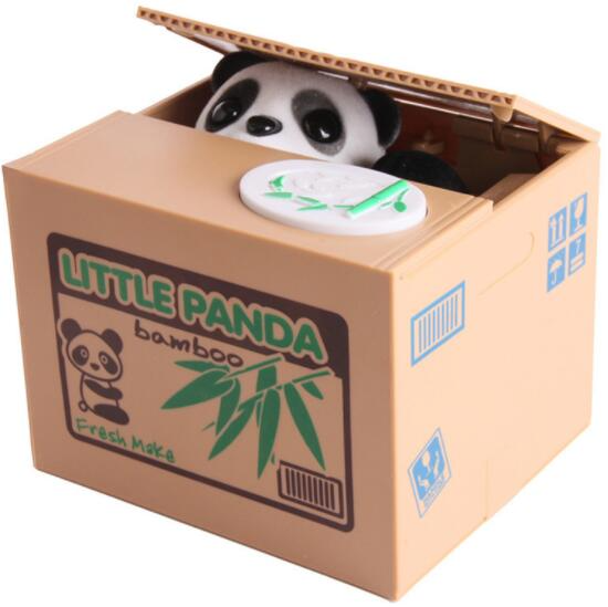 Creative piggy bank to steal money panda piggy bank to send children birthday gift