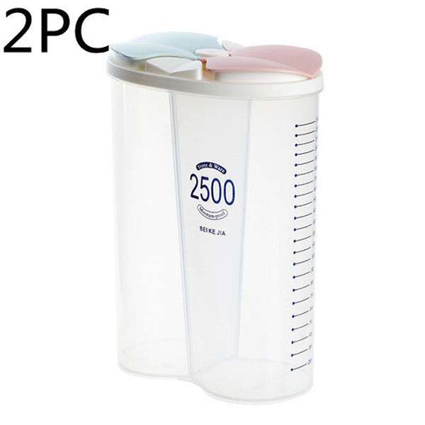 Healthy Containers Cereal Grain Dry Food Storage Tank Transparent Cover Plastic Case - Minihomy