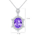 Natural Amethyst Necklace Women's 925 Silver - Minihomy