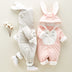 Newborn Jumpsuit Thickened Cotton Romper Boys And Girls Cartoon Rubbit Ears With Hood Jumpsuit - Minihomy