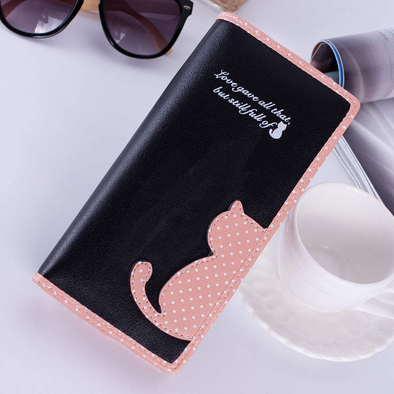 High Quality Cat Cartoon Creative Female Card Holder women's wallet