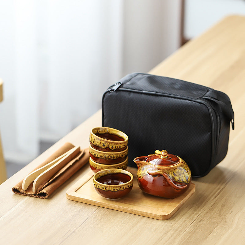 Complete Travel Kung Fu Tea Set Small Tea Tray Set - Minihomy