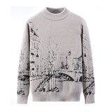 Autumn And Winter Round Neck Long Sleeved Pullover Thick Sweater