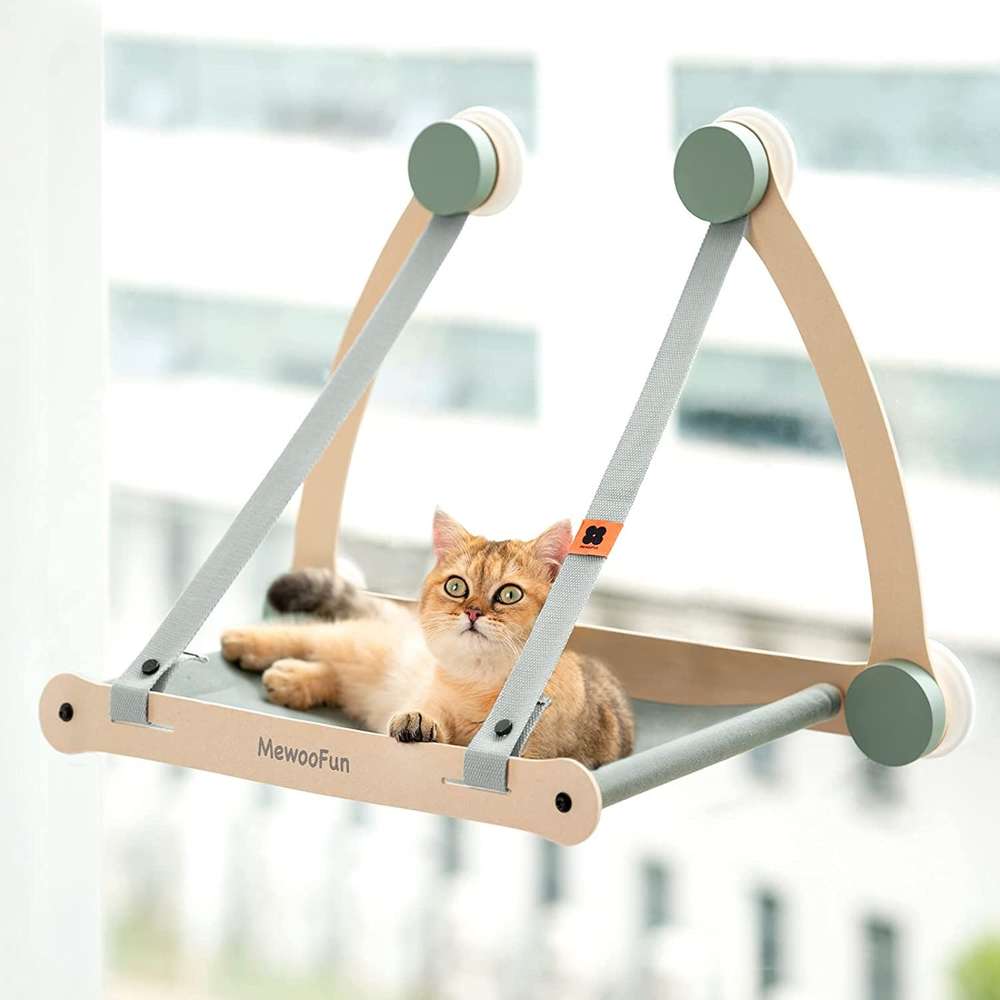 Cat Hammock Pet Hanging Beds Cat Sunny Window Seat Mount Soft Pet Shelf Seat Beds Holds Up to 30 lbs Detachable Cat Supplies - Minihomy