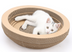 Oversized Pet Board Bowl with Big Cat Toys - Corrugated Box for Cat Scratching with Mint - Minihomy