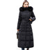 Large fur collar belt winter loose and thick down padded jacket - Minihomy