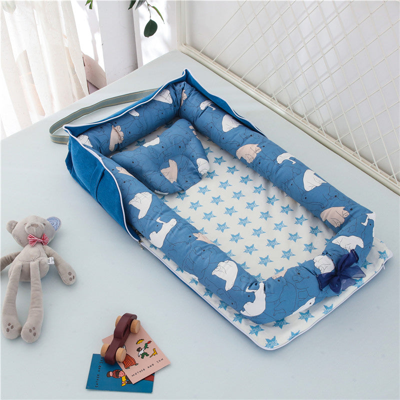 Cotton Portable Baby Crib Newborn Foldable - Minihomy