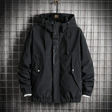 Windbreaker Jacket Men Solid Color Thick Jackets Coats Autumn Spring