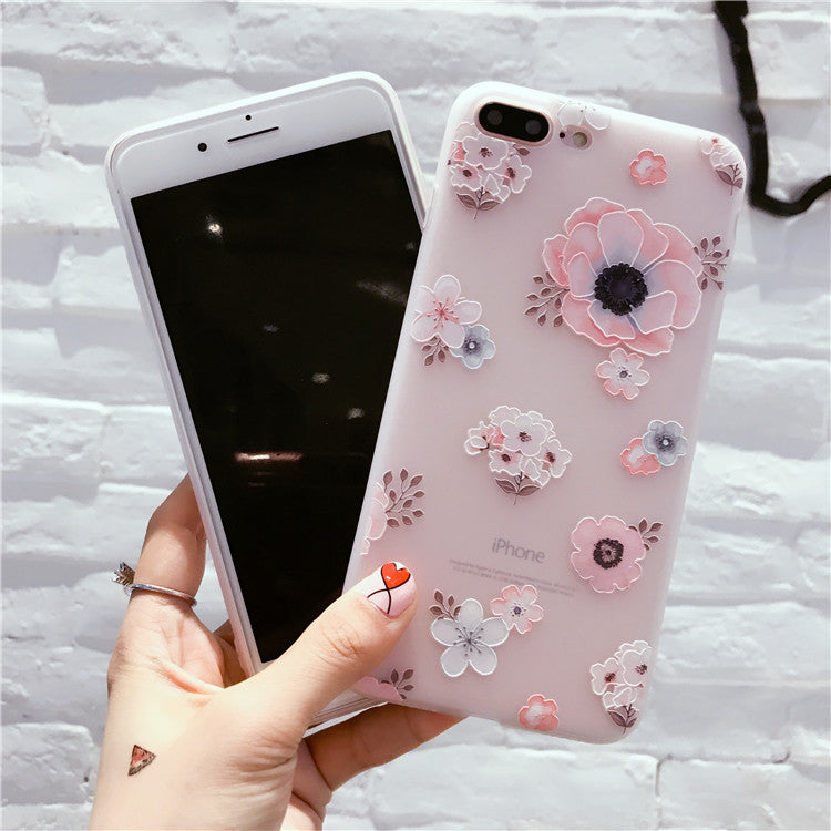 Embossed flower phone case cover - Minihomy